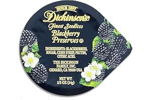 Crait Dickinson's Blackberry Preserves (0.5 Ounce) Single Serve Jam, Single Serve Preserves Blackberry Jam, Single Serve Jelly, Portion Control Packs (50 Count)