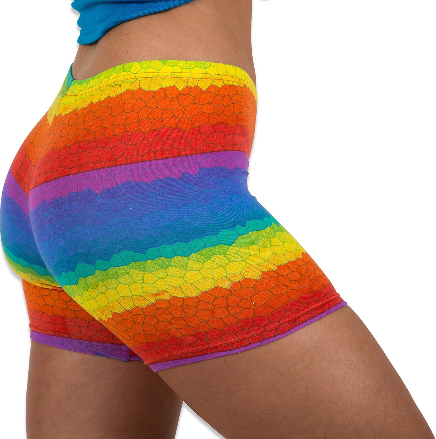 Sexy Basics Women's 6 Pack Cotton Stretch Light Weight Boyshort Boxer Brief Undershorts at  Women’s Clothing store