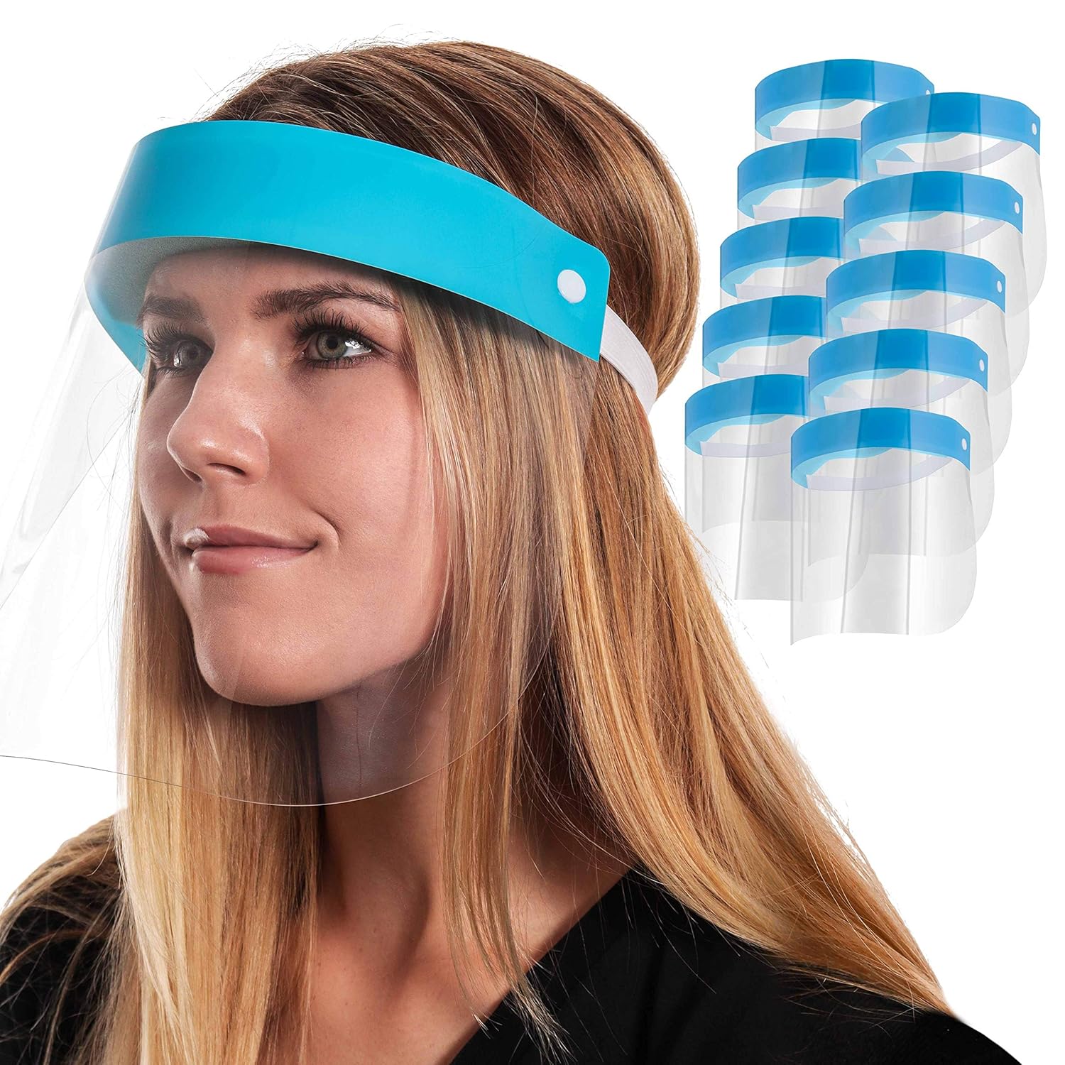 Salon World Safety Face Shields Ultra Clear Protective Full Face Shields - - 