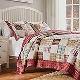 Greenland Home Oxford 100% Cotton Quilt Set, 2-Piece Twin/XL, Red