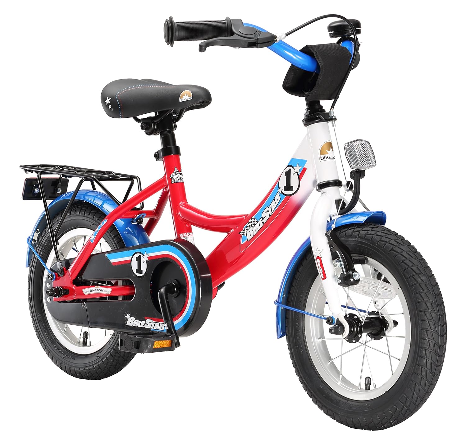 注目のブランド Bikestar Design Rallye Red Blue White B00v3rec80 男の子と女の子用 12インチのエディション 3歳の子供 サイドスタンドとアクセサリー付き 自転車 キッズ スポーツ 安全 プレミアム オリジナル 子ども用自転車 Www Eps Com Do