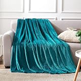 EHEYCIGA Double Size Fleece Blanket 150x200cm Teal Soft Throw for Sofa Bed view 9