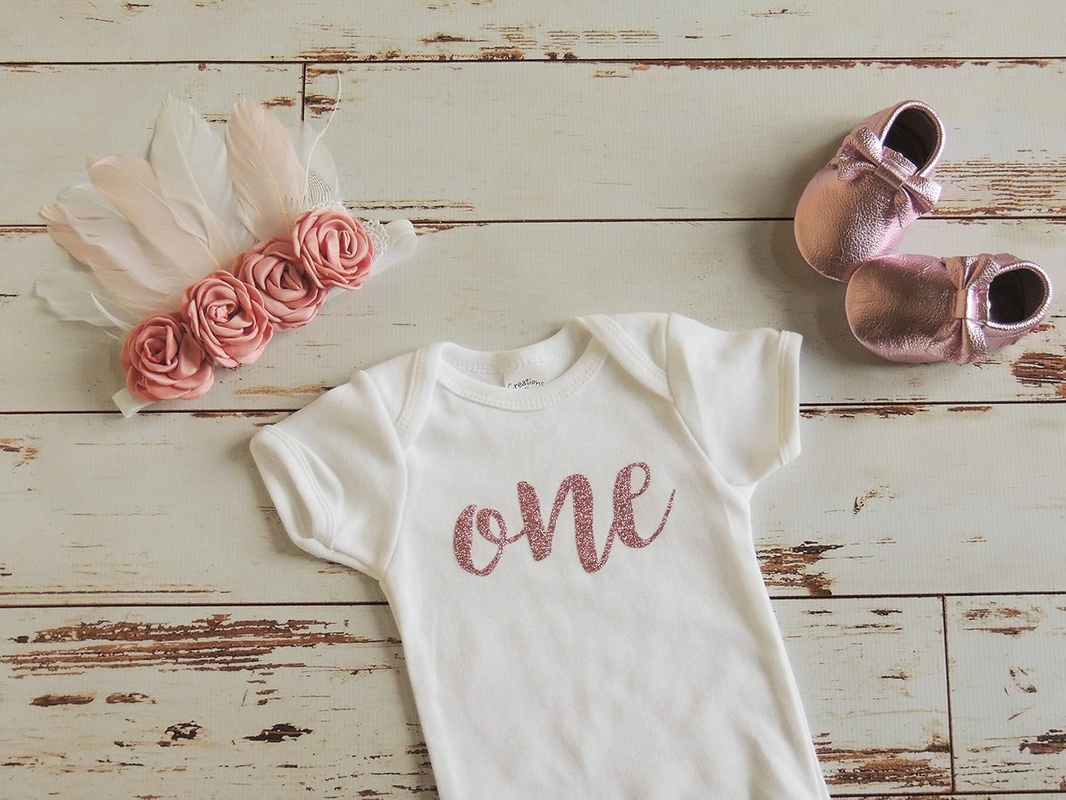 rose gold baby outfit