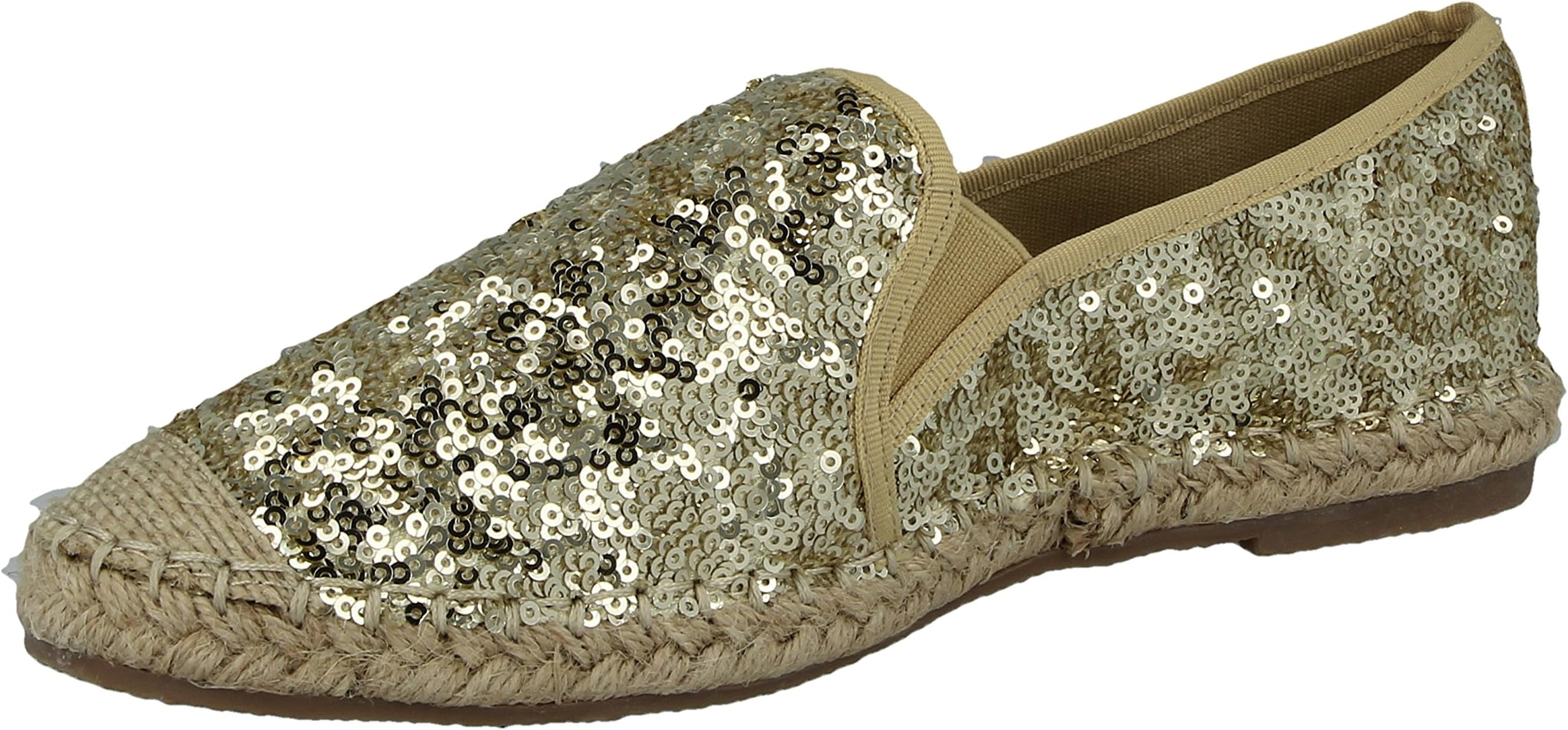 Krush Ladies Canvas Sequin Glitter Raffia Espadrille Flat Pumps Plimsoll Summer Sandals Size 3-8
