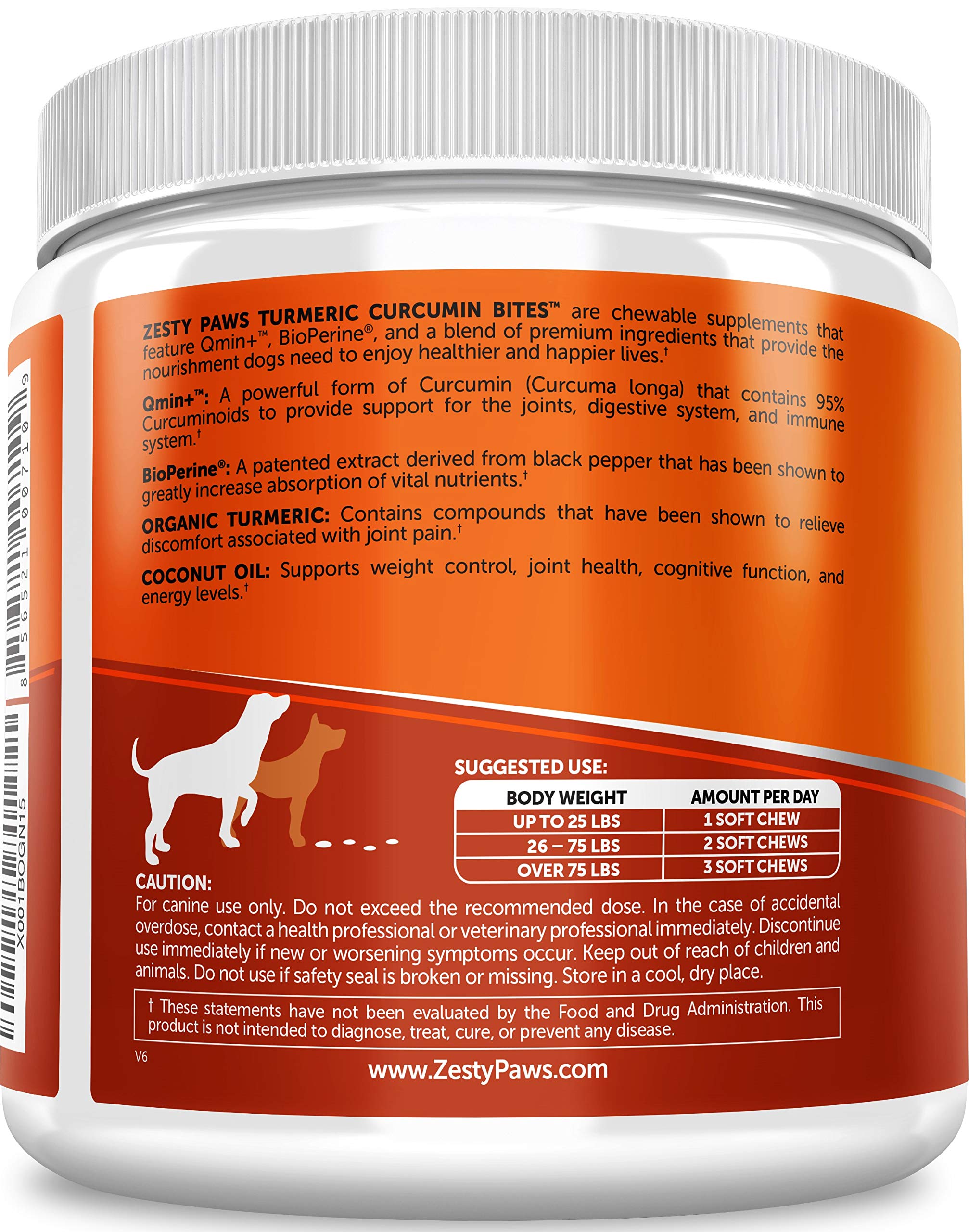 Turmeric Curcumin for Dogs With 95 Curcuminoids for Hip Joint