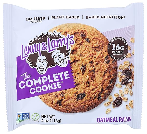 LENNY & LARRY’S THE COMPLETE COOKIE OATMEAL RAISIN, 4 OZ