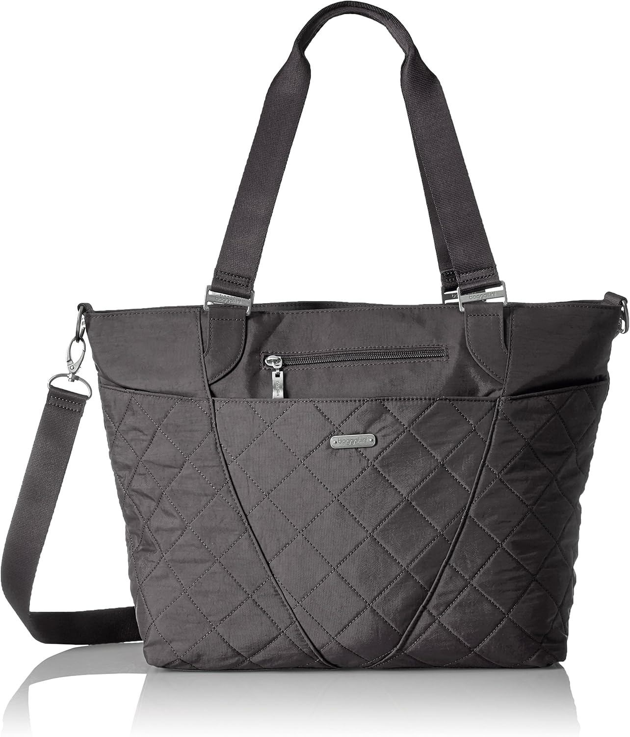Baggallini Avenue Tote Bag with Lightweight Quilted Nylon
