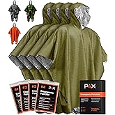 PREPARED4X Emergency Mylar Blanket - Waterproof, Wind-Resistant Outdoor Rain Cover for Camping, Emergencies