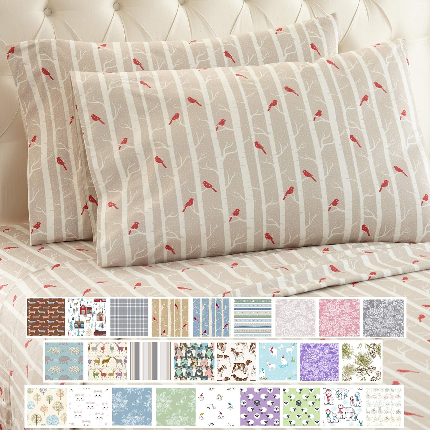 Thermee Micro Flannel Sheet Set, Birch, Twin Home & Kitchen