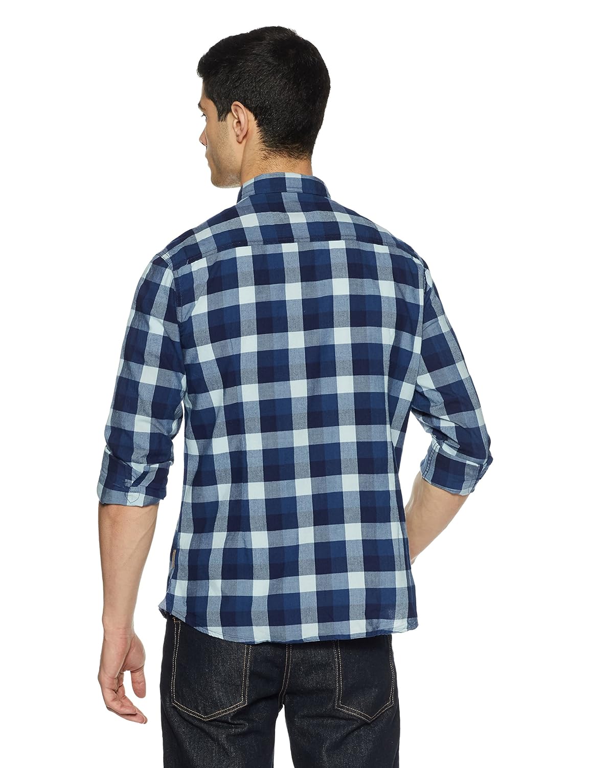 flying machine men's checkered slim fit casual shirt