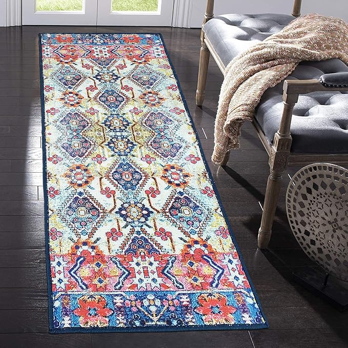 Buy Status 3D Printed Vintage Persian Bedside Runner Carpet Rug Anti