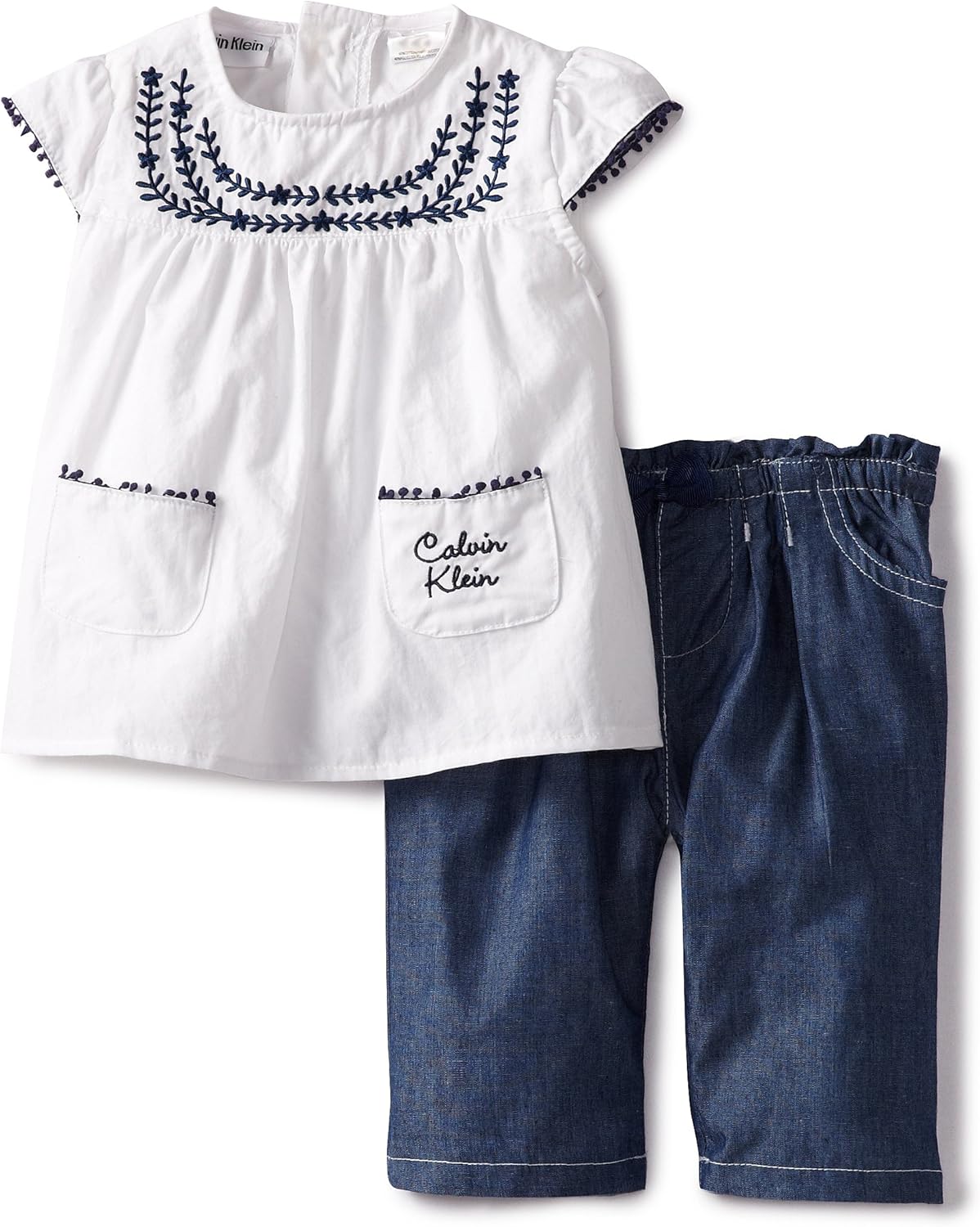 Calvin Klein Baby Girls' Top with Pants Infant And Toddler