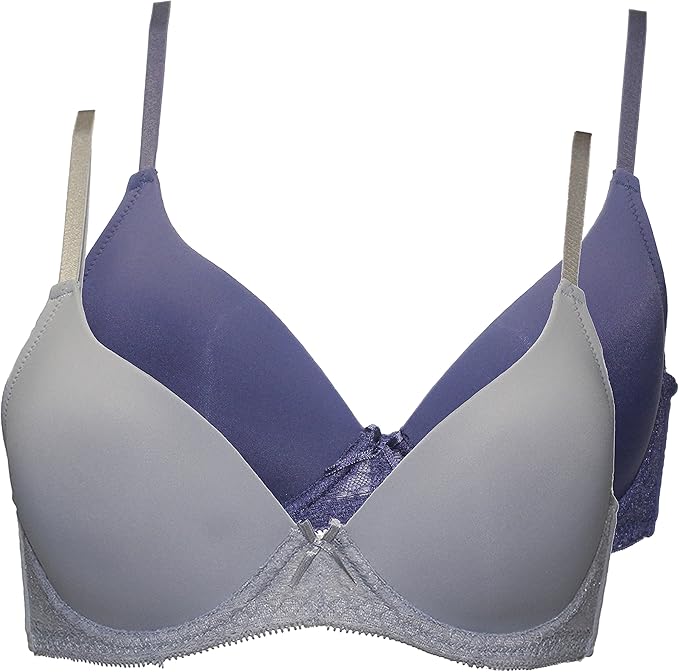 Sugarbay Microfiber and Lace T Shirt Bra (Pack of 2) 38B at Amazon Women’s Clothing store