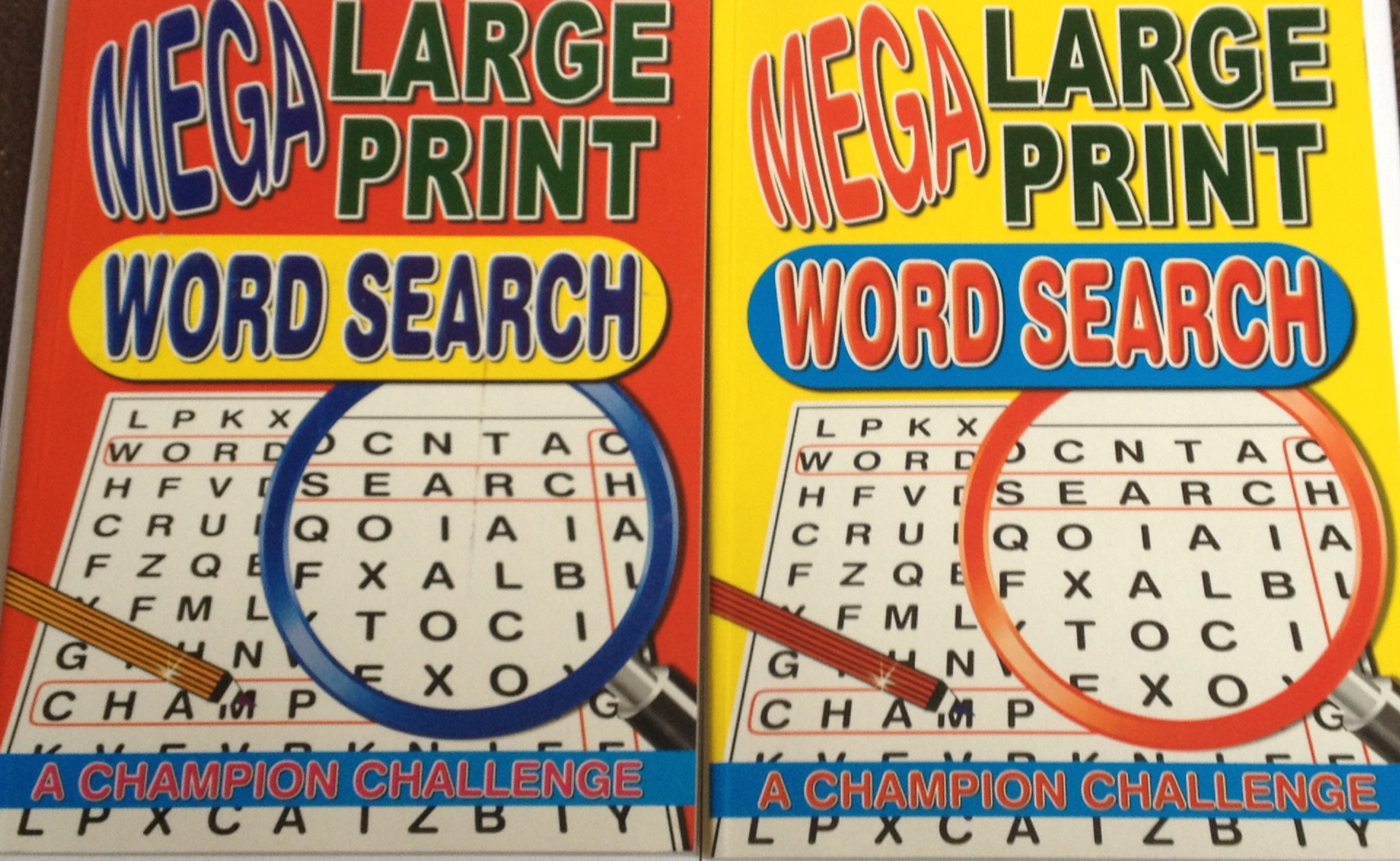 A4 Mega Large Print Word Search Puzzle Book Books 144 pages 1 & 2