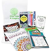 Get Well Soon Art kit home activities adult coloring books & pencils care package | Gift basket feel better soon gift for sick friend women, men, covid or after surgery for Stress relief & Relaxation