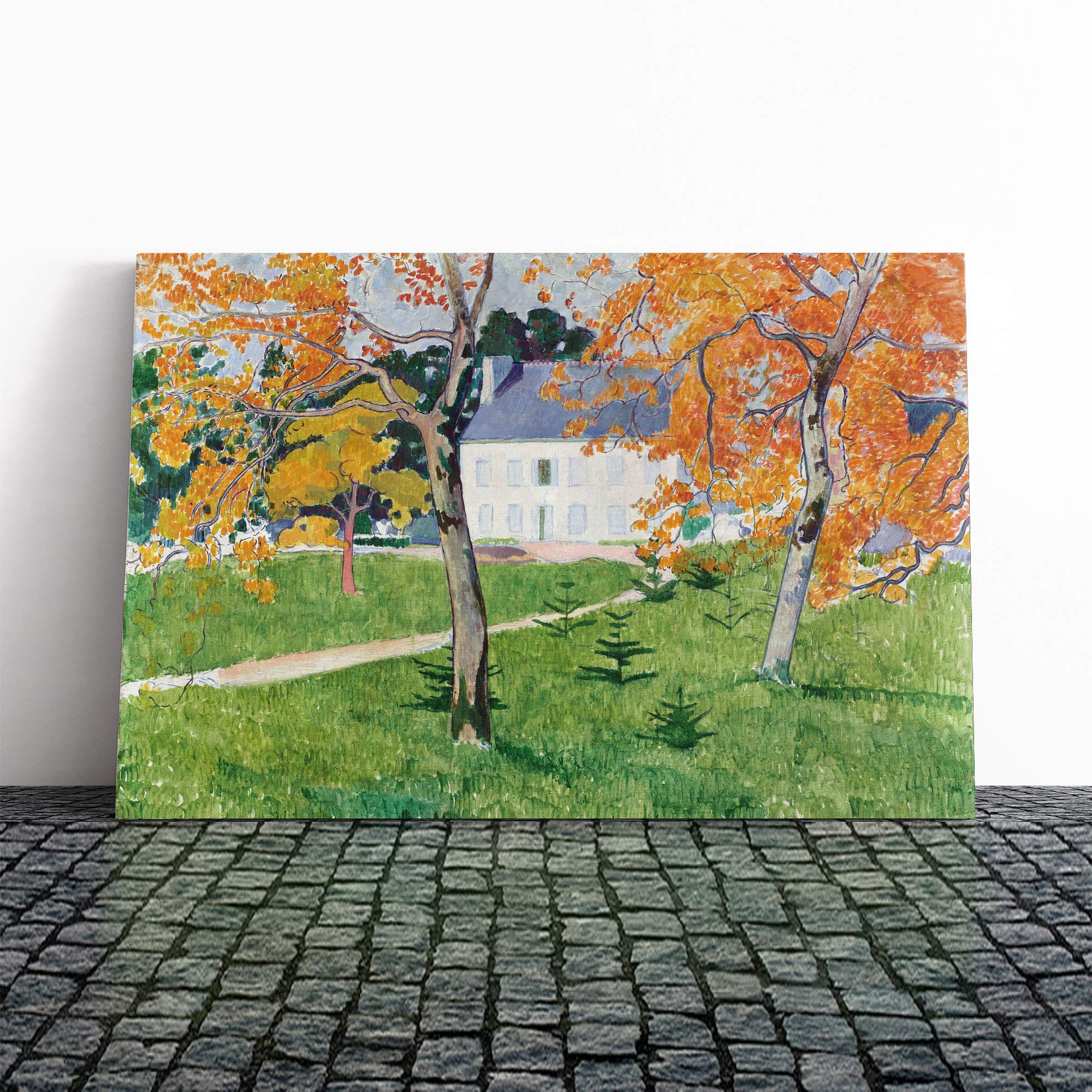 Emile Bernard House Among The Trees Canvas Print | Gallery Wrapped 30mm Frame Wall Art | 20x14 inches | Ready to Hang | Modern Landscape Picture | Living Room Bedroom Lounge Office