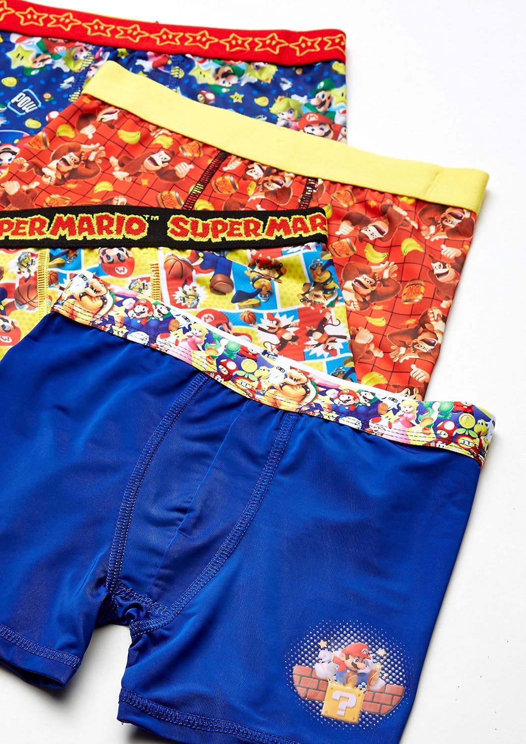 Nintendo Boys' Mario Athletic Boxer Brief: Clothing