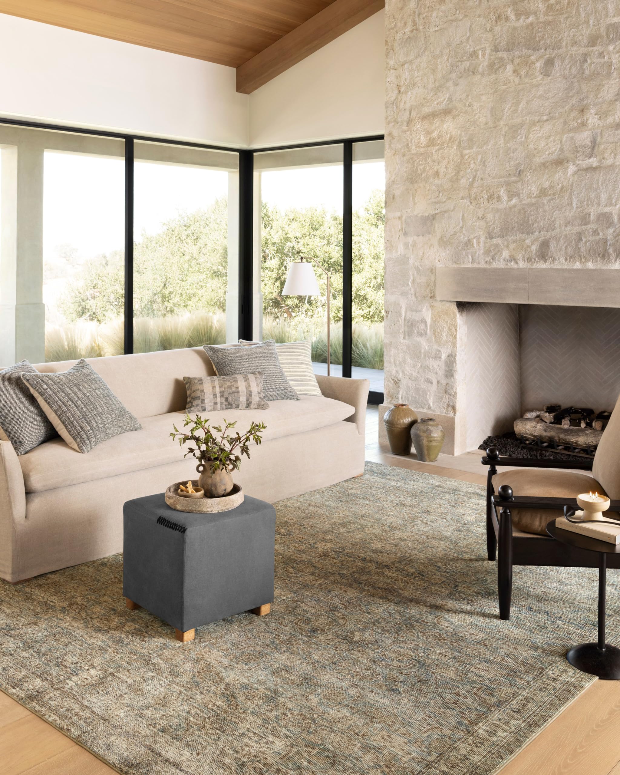 Loloi Amber Lewis Morgan Collection MOG-04 Sea/Sage 9'-6" x 13'-6" 38" Thick Area Rug feat. CloudPile, Neutral, Room Décor, Vintage Inspired, Livingroom, Bedroom, Dining Area Image Loloi Amber Lewis Morgan Collection MOG-04 Sea/Sage 9'-6" x 13'-6" 38" Thick Area Rug feat. CloudPile, Neutral, Room Décor, Vintage Inspired, Livingroom, Bedroom, Dining Area Image