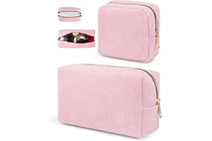 Bisanzoya Corduroy Sanitary Napkin Storage Bag 2 PCS Period Bags For Teen Girls, First Period Pad Pouches Tampon Holder for Purse with Zipper