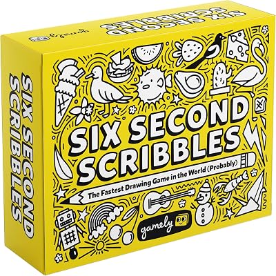 Gamely Six Second Scribbles Drawing Party Game Family Fun Ages 8+