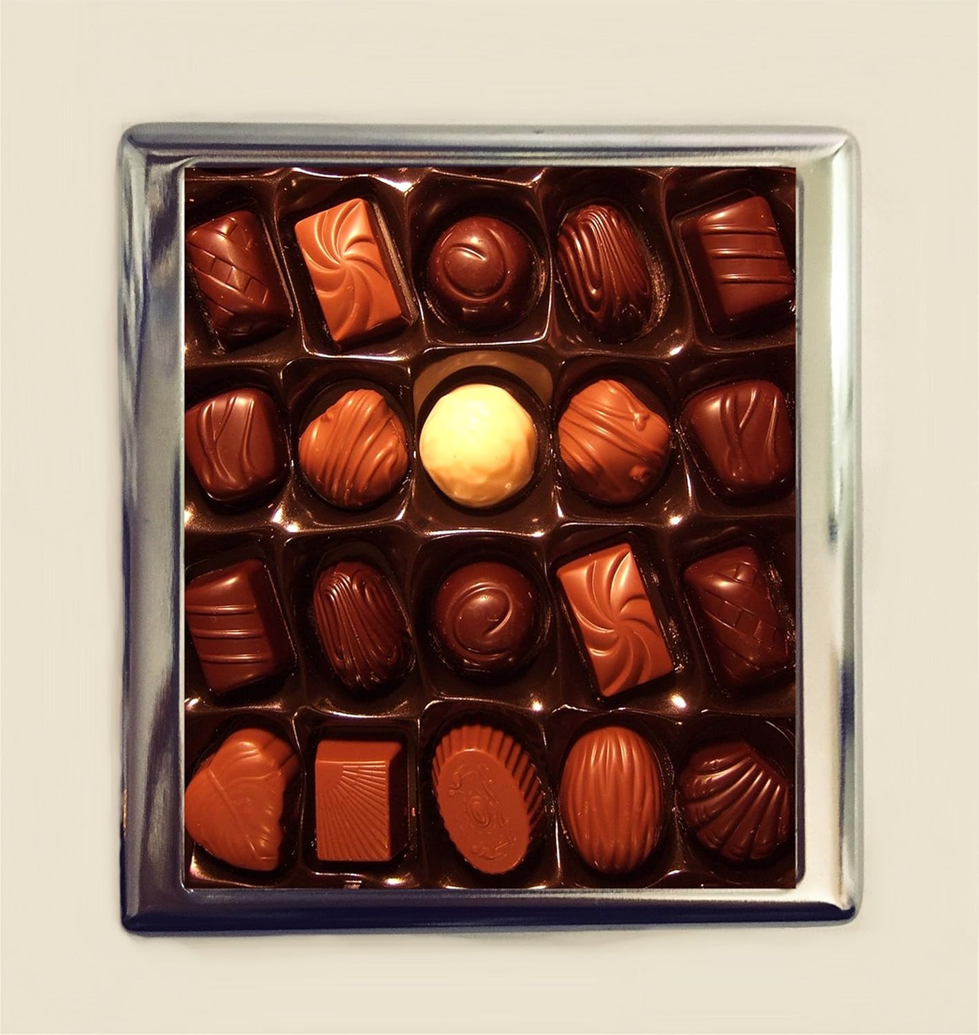 Amazon Com Box Of Chocolates Cigarette Case Business Card Id