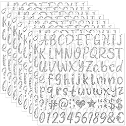 648 PCS Letter Stickers Glitter Alphabet Stickers