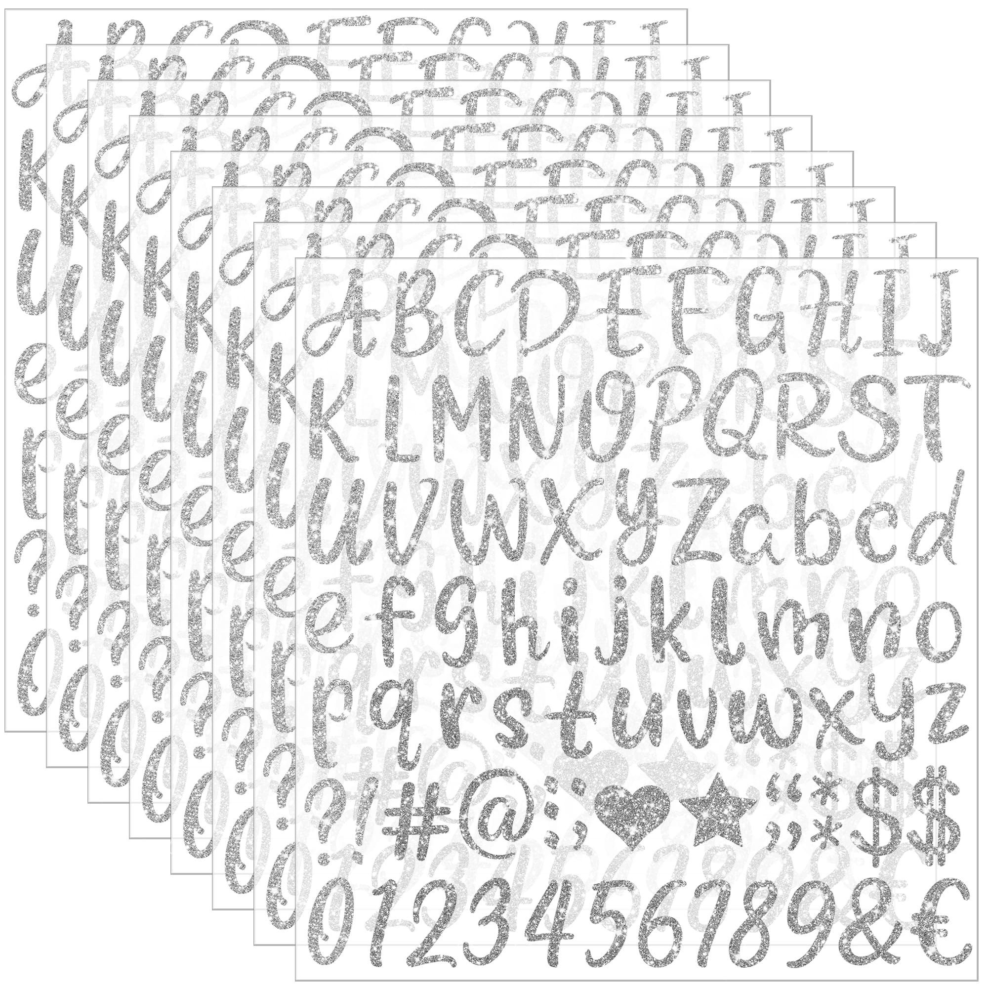 648 PCS Letter Stickers Glitter Alphabet Stickers