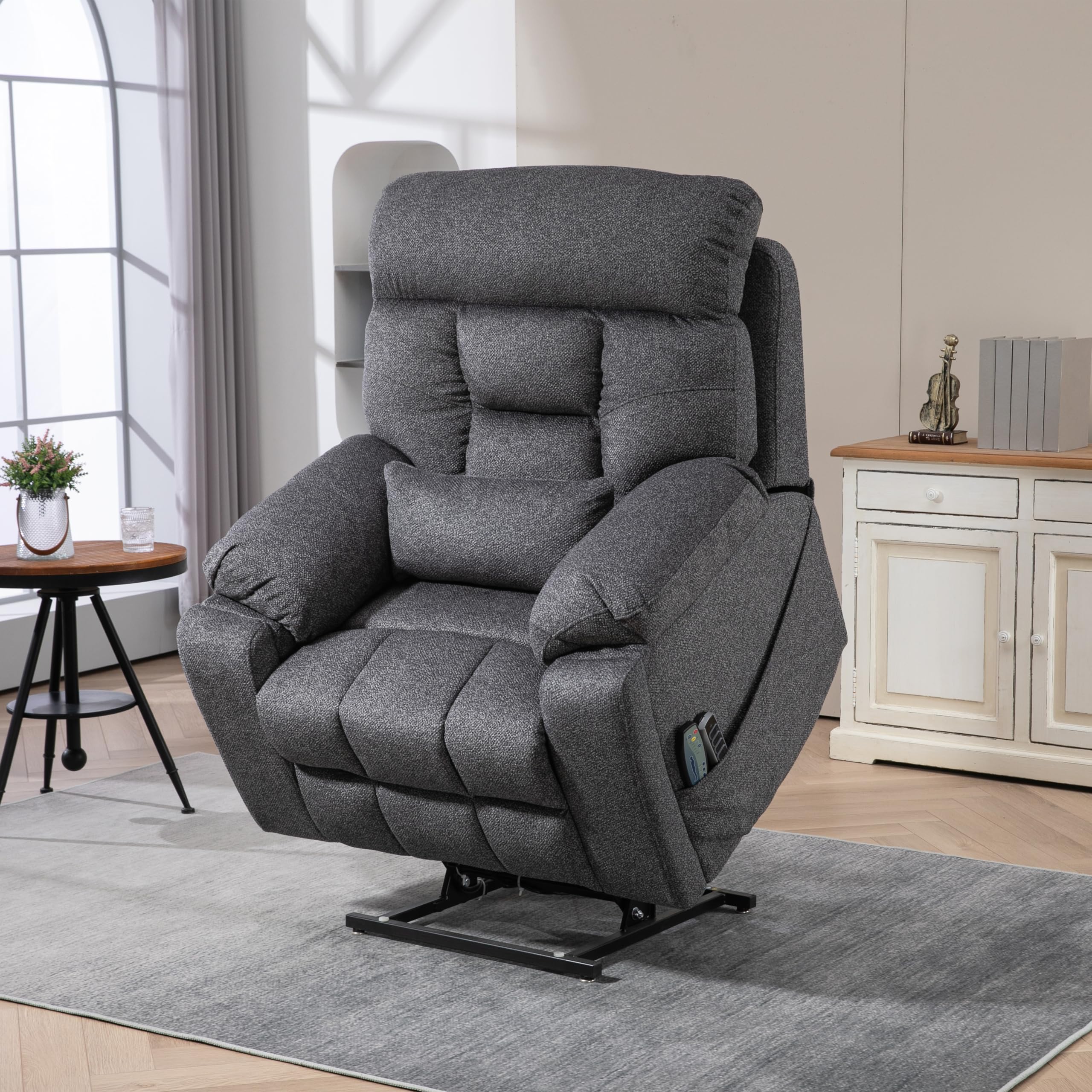 Photo 1 of ***ONLY ONE BOX INCLUDED OUT OF THREE****4 Motors Oversized Electric Lift Chair Power Recliner Sofa Chair for Adults with Massgae,Heat and Hidden Cup Holders, 180° Infinite Electric Reclining Armchair Comfy for Living Room, Bedroom,Office