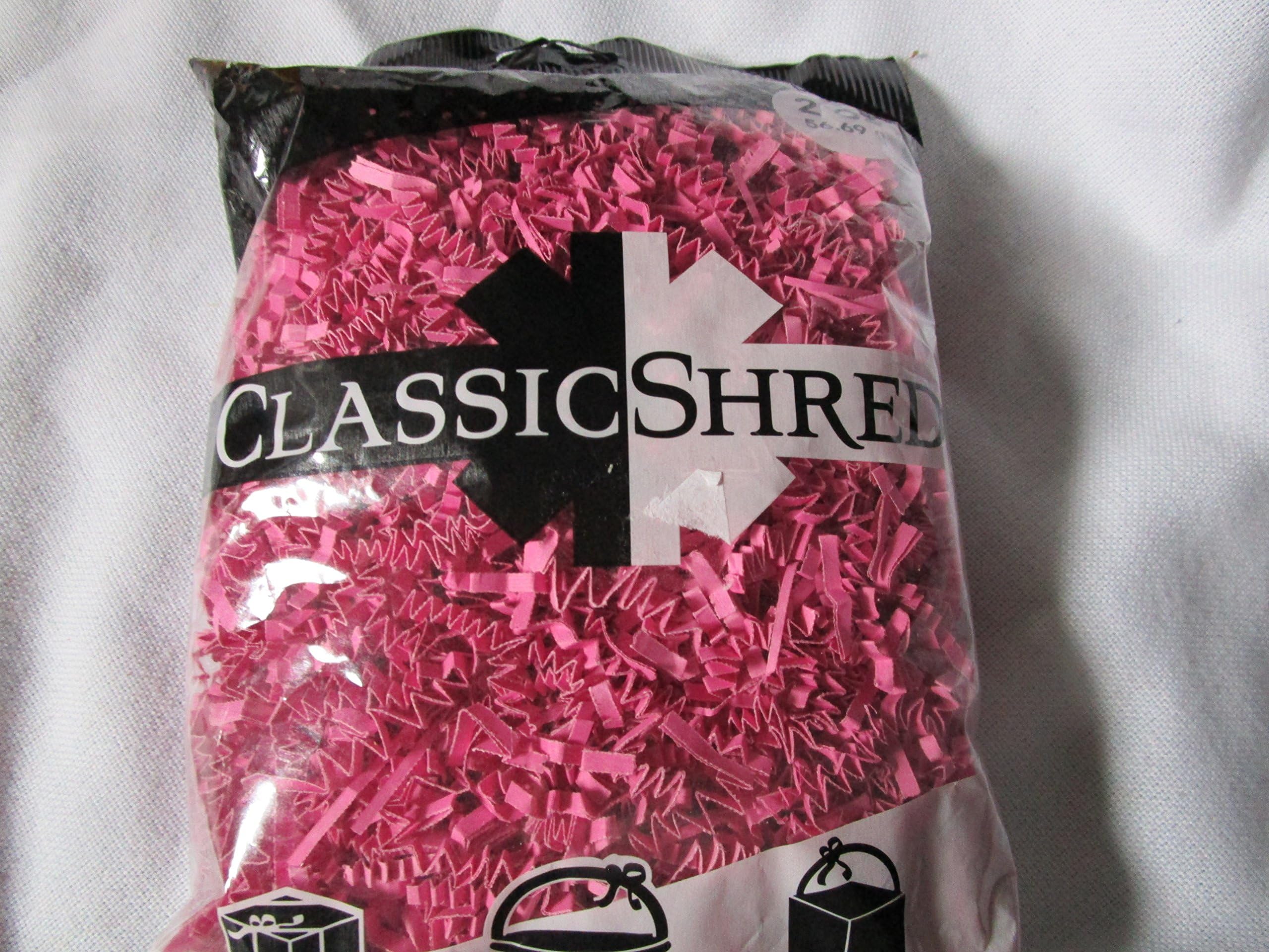 Shredded Gift Basket, Gift Box, & Bag Filler Paper, Fushia Shred Paper