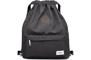 KAUKKO Drawstring Sports Backpack Gym Yoga Bag Shoulder Rucksack for Men and Women