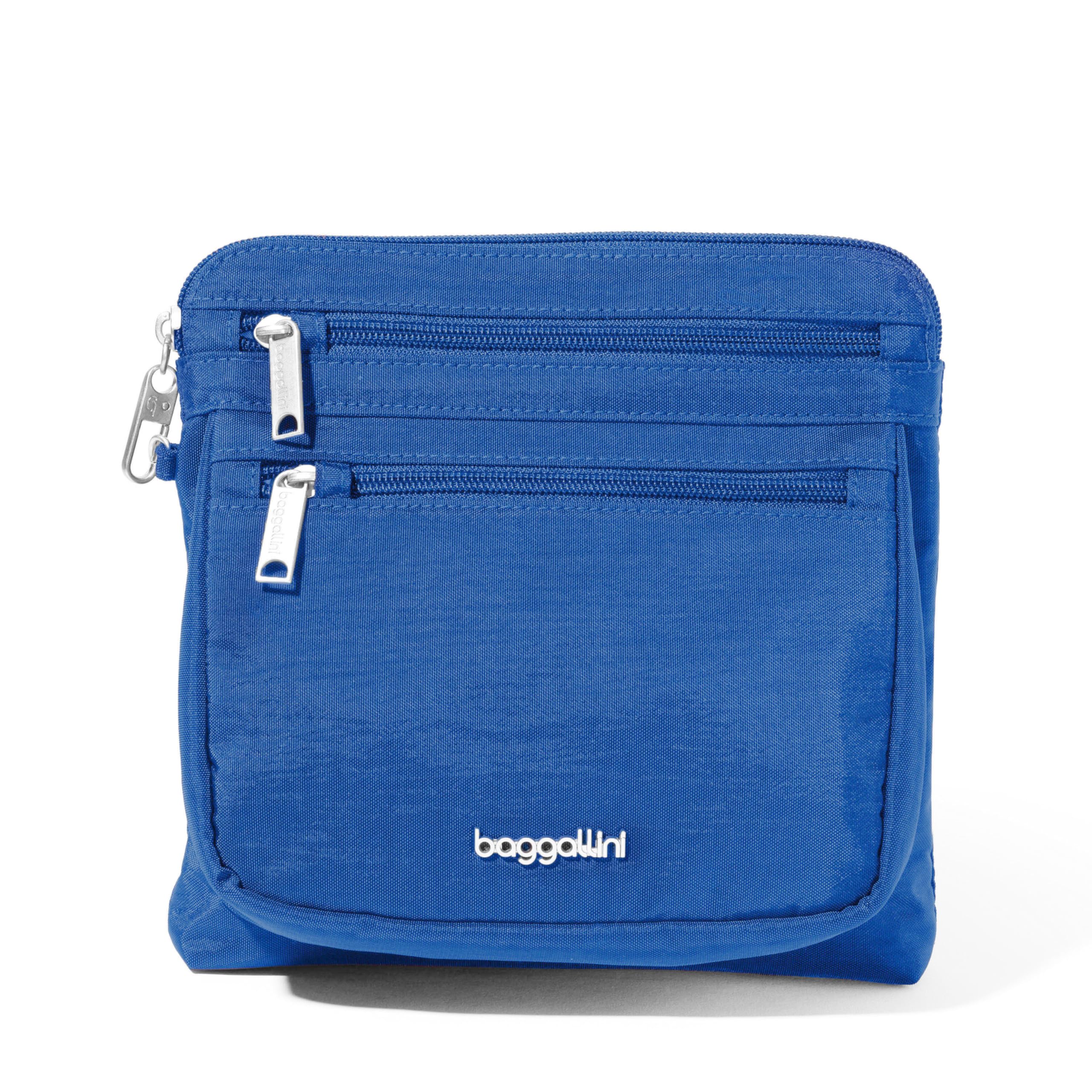 Baggallini Securtex Anti-Theft Crossbody 8.25″x8.25″ Lightweight Travel Purse with RFID Card Slots Cut-Resistant Strap