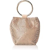 Jessica McClintock womens Jessica Mcclintock Womens Gwen Ball Mesh Ring Wristlet Pouch Clutch
