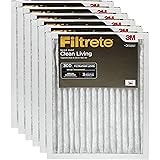 Filtrete Clean Living Basic Dust AC Furnace Air Filter, MPR 300, 14 x 20 x 1-Inches, 6-Pack