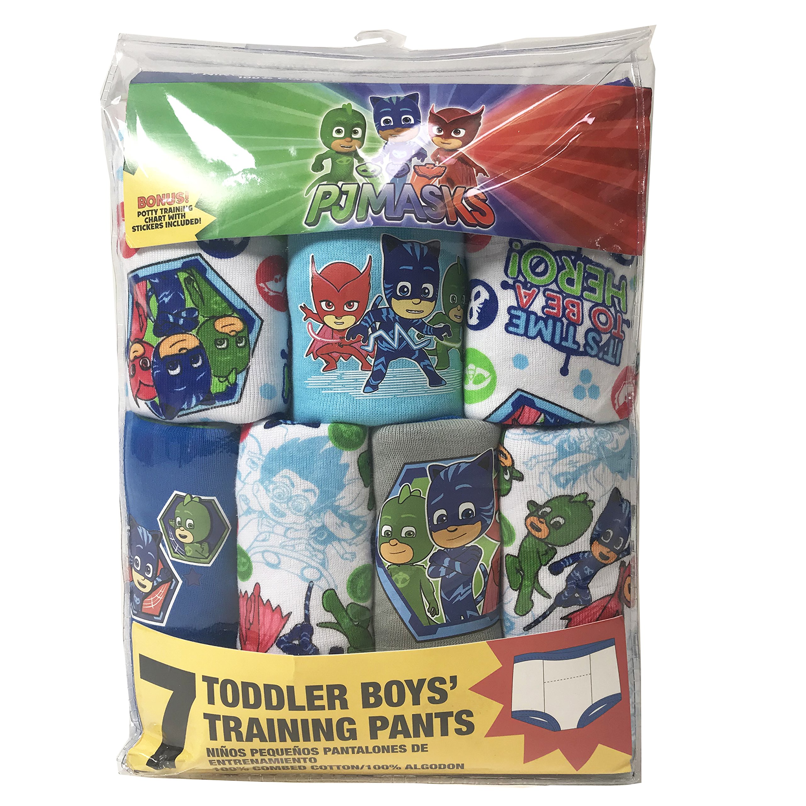 PJ Masks Toddler Boys' Potty Training Pants Includes Success Tracking Chart and Stickers in Sizes 2t, 3t, and 4t