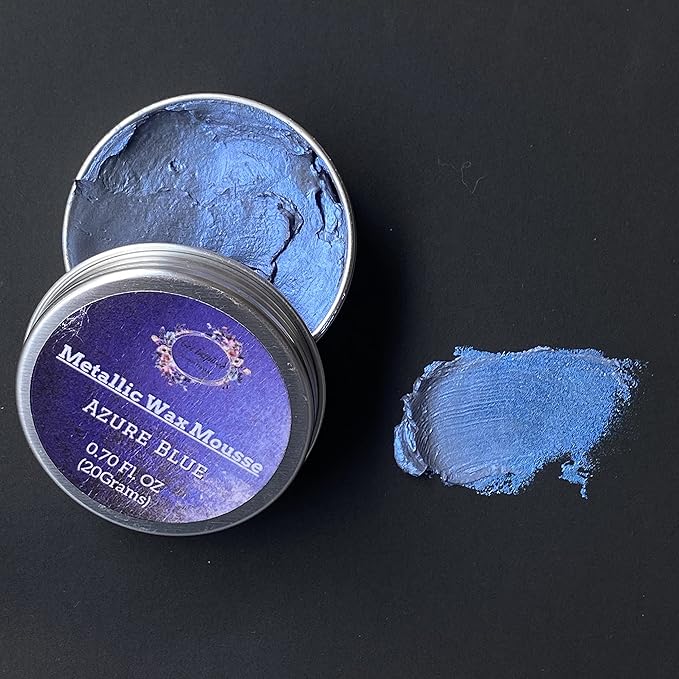 Azure Blue Metallic Wax for Art & Craft & Furniture Wax by Get Inspired