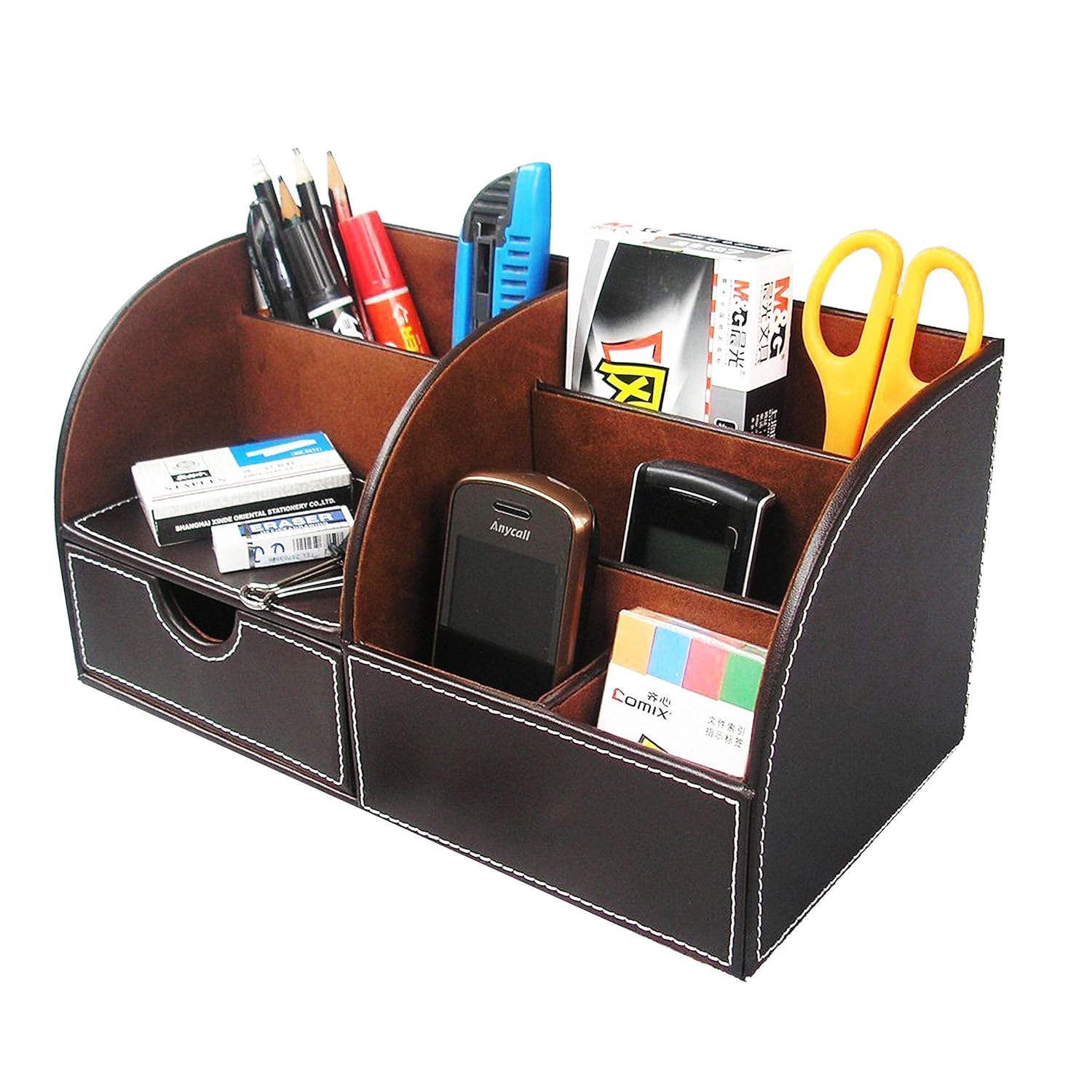 Hometek Storage Compartment Leather Desk Organizer Amazon Lightning