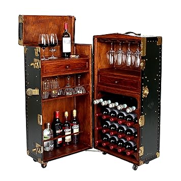 Artikle Leather Bar Cabinet