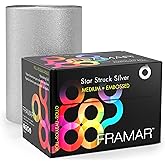 Framar Star Struck Silver Embossed Roll Aluminum Foil, Hair Foils For Highlighting, Tin Foil for Hair Colour, Foil Paper, Pap