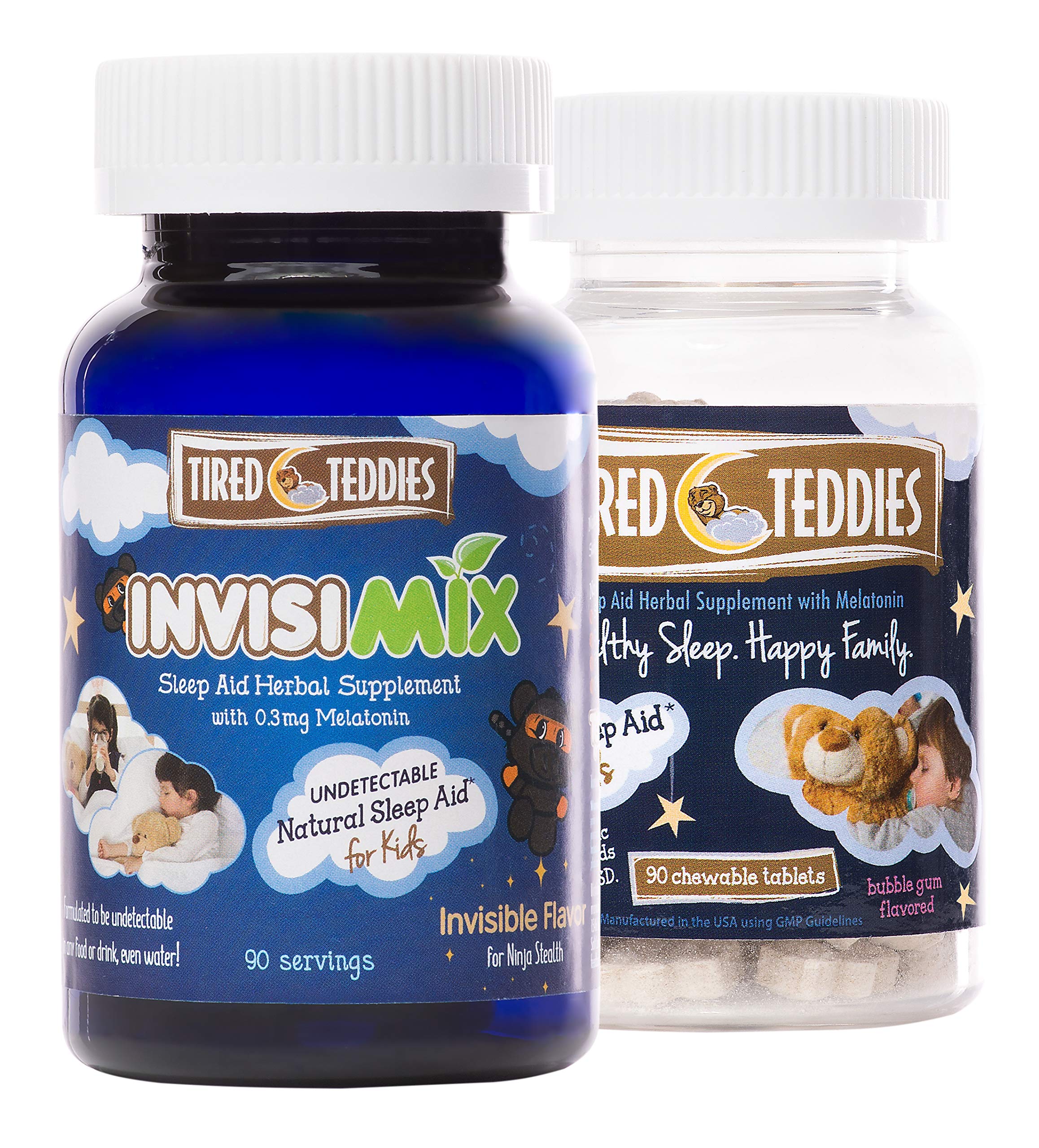Tired Teddies Natural Sleep Aid For Kids Melatonin (0.3 Mg) Herbal