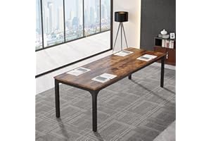 Tribesigns 6.5FT Conference Table, 78.7 Inche Rectangle Meeting Seminar Table, Large Business Tables for 6-8 People (Only Table)