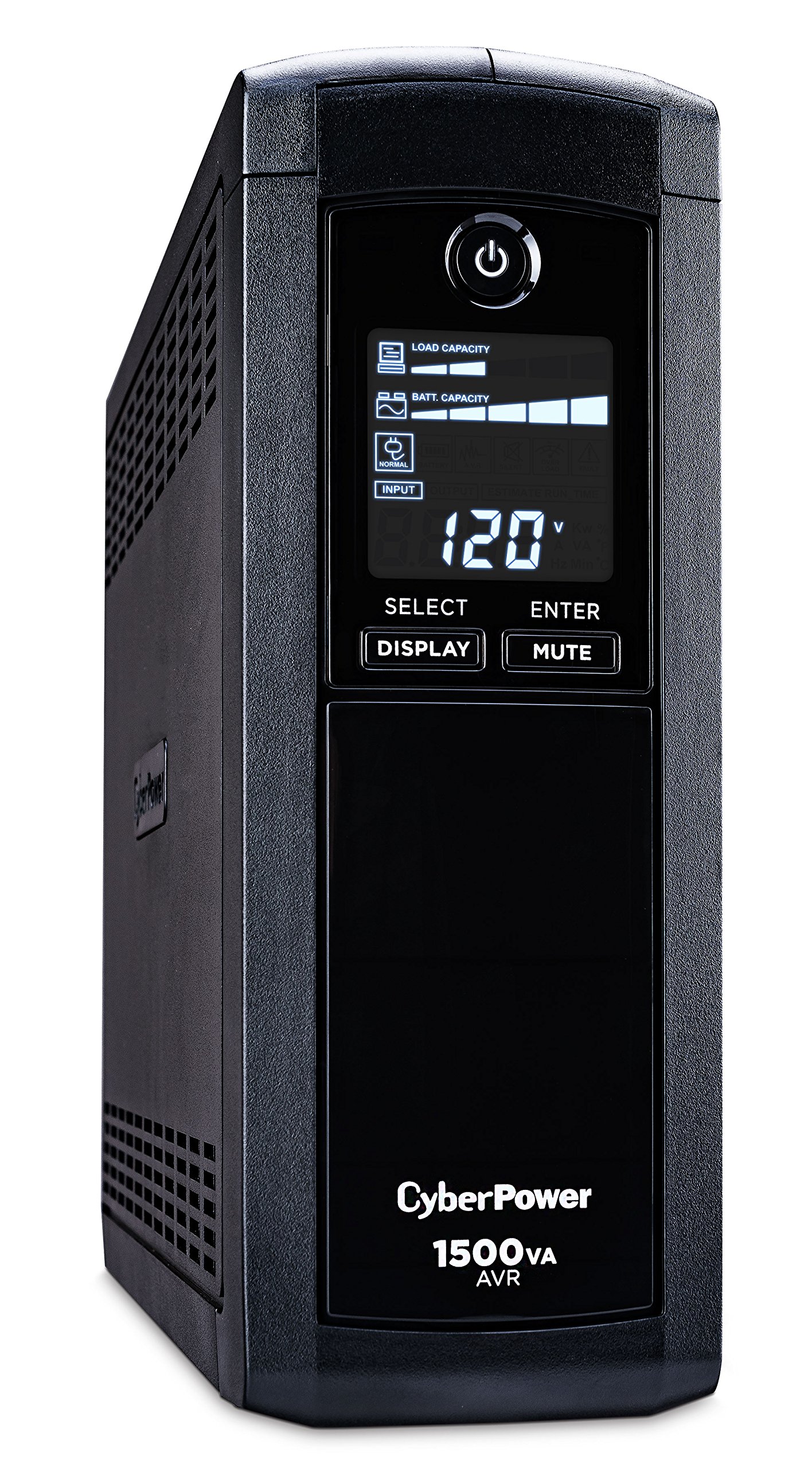 CyberPower CP1500AVRLCD Intelligent LCD UPS System, 1500VA/900W, 12