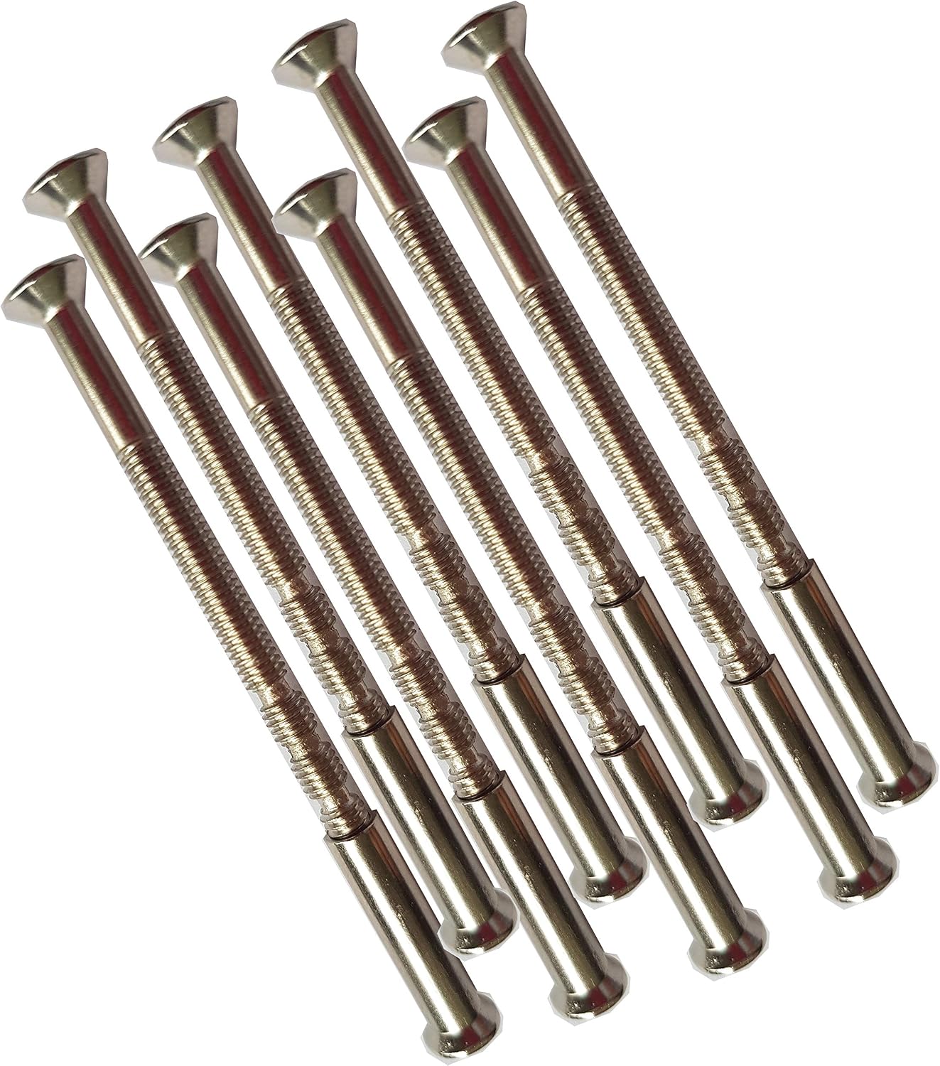 M4 Door Handle Screws with Connecting Sleeve Male to Female for Door Handle, Knobs Escutcheons and Others (Chrome) Pack of 16 - Image 3