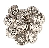 Mibo 12pcs Rounded Metal Shank Buttons