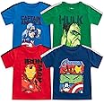 Marvel Little Avengers Boy's 4-Pack Superhero Short Sleeve Tee Shirt Set