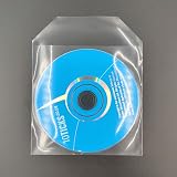 Panmer Premium CD Sleeves Pack of 100 Clear Polypropylene with Flap view 3