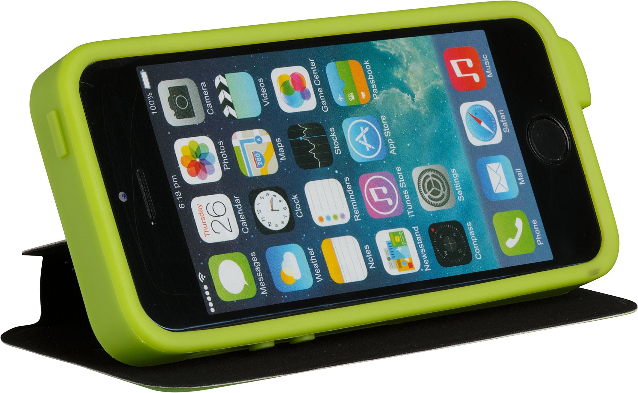 GOZE Anti-Microbial With Sound and Music Amplification Phone Case (Green, Galaxy S6 - Slim Theater Mode)