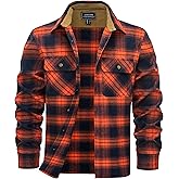 Cotrasen Mens Flannel Shirts Cotton Long Sleeve Plaid Shirts Button Down Casual Lightweight Shirts with 2 Pockets