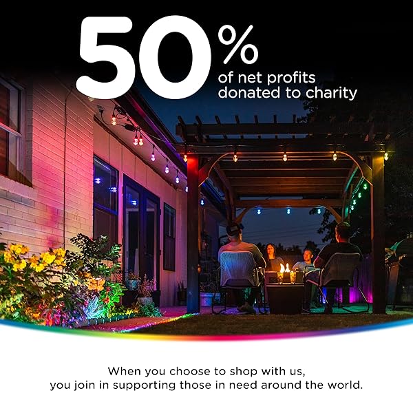 ENBRIGHTEN VIBE ETERNITY PERMANENT OUTDOOR LIGHTS FOR HOUSE, 50FT, 36 RGBWIC LEDS, CLOSE SPACING, 33LM, COLOR CHANGING, CHRISTMAS, EAVE LIGHTING, SMART APP, WORKS WITH ALEXA, GOOGLE HOME, 82730