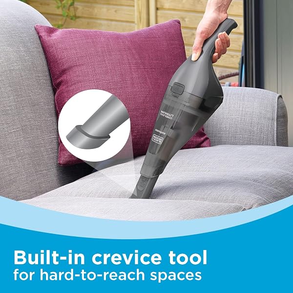 BLACK+DECKER DUSTBUSTER HANDHELD VACUUM, 8V CORDLESS, HAND VACUUM FOR QUICK CLEANUP WITH CREVICE TOOL AND WASHABLE FILTER (HNVC220BCZ01)