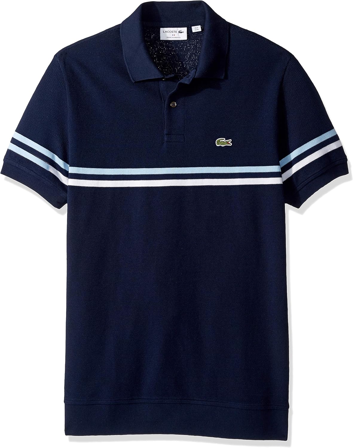 lacoste striped polo